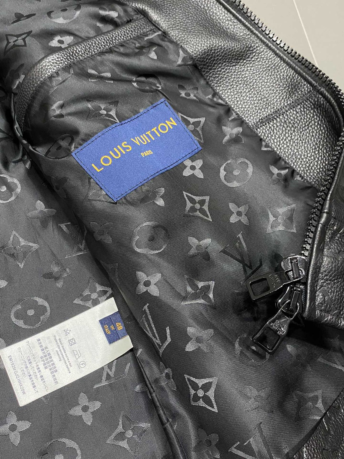 Louie Vuitton Leather Pocket Jacket