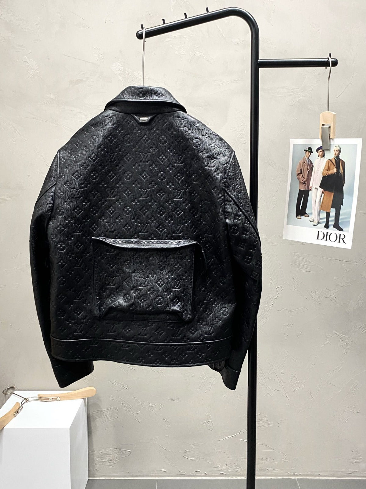 Louie Vuitton Leather Pocket Jacket