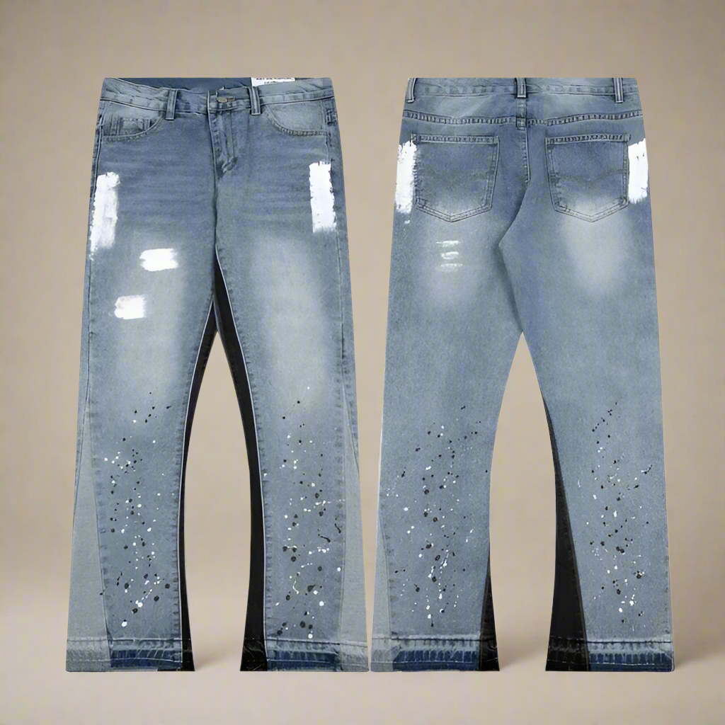 Denim Flared Pants