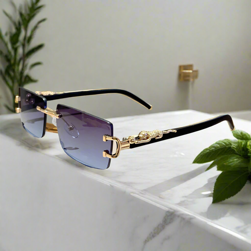 Luxury Leopard Rimless Glasses