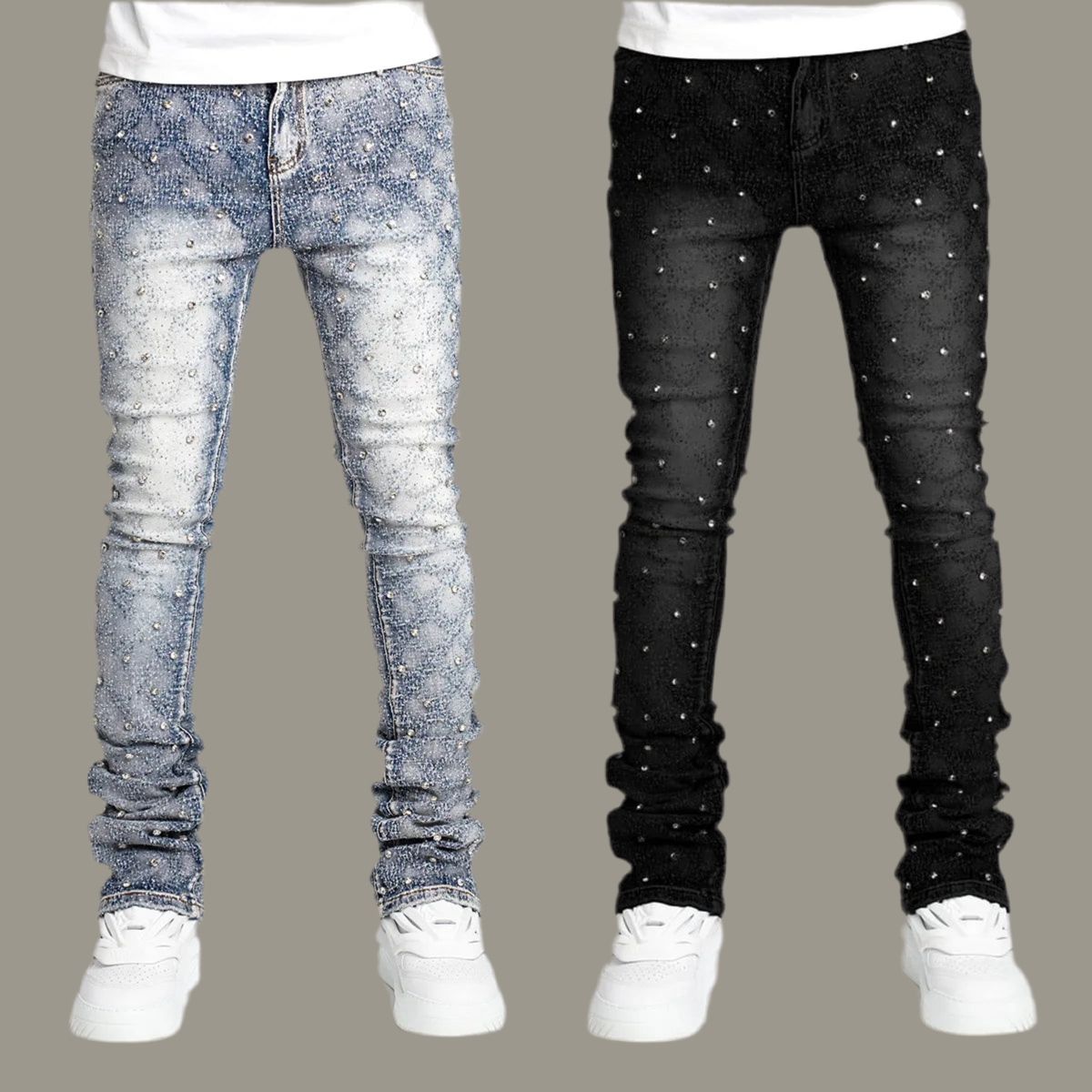 Diamond Pearls Denim Skinny Jeans