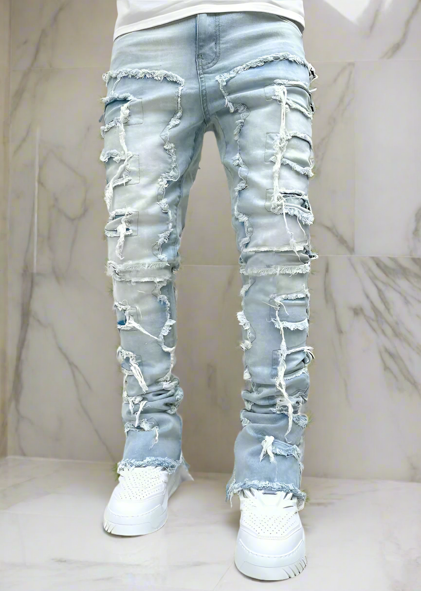 Vintage Stacked Denim Jeans