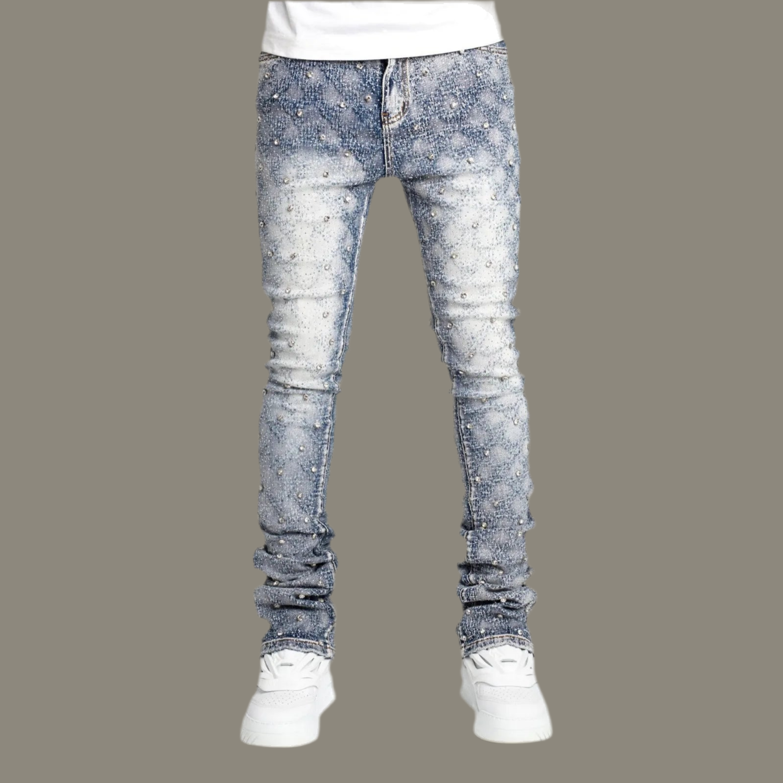 Diamond Pearls Denim Skinny Jeans