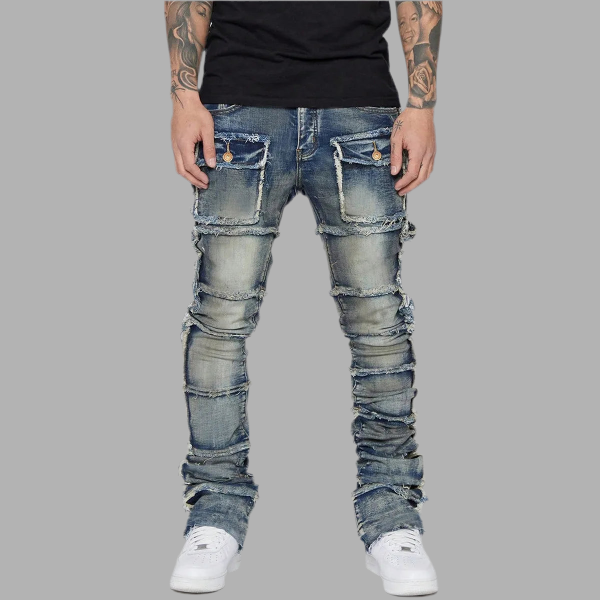 Stacked Cargo Jeans