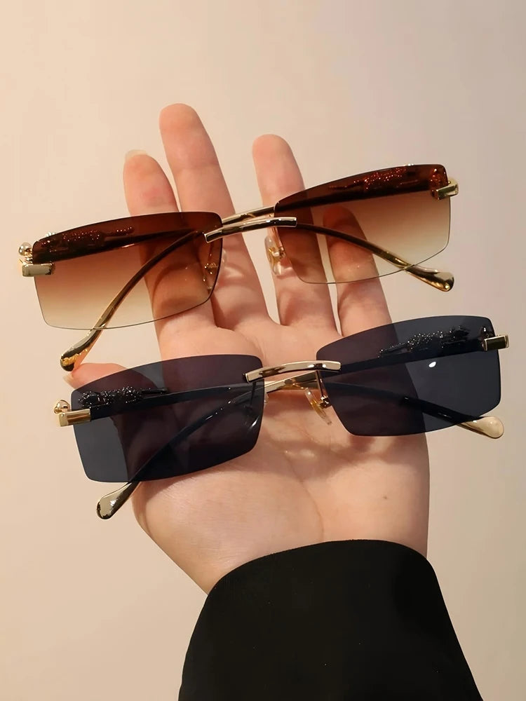 Gold Frame Fashion Glasses