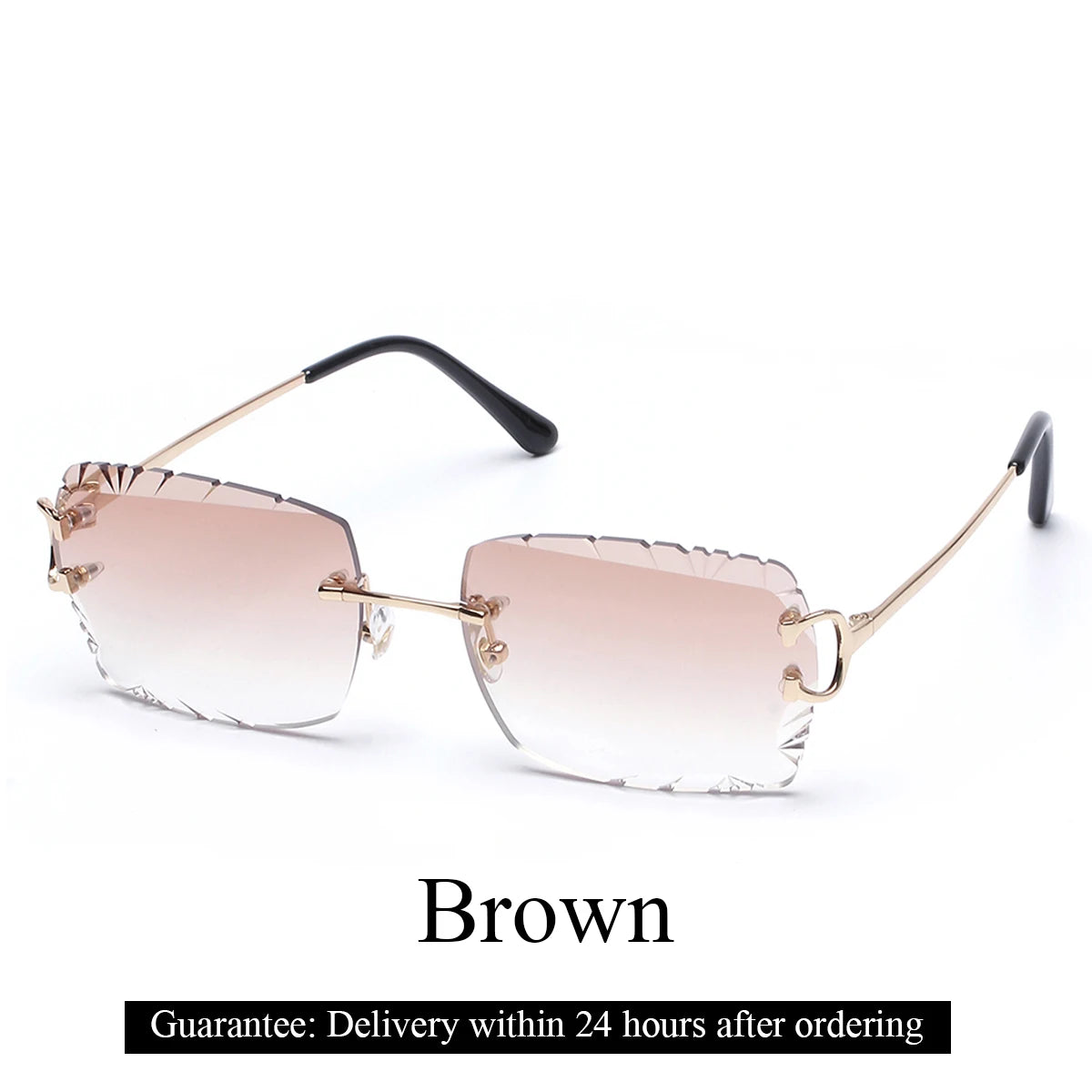 Rimless Diamond Cut Glasses