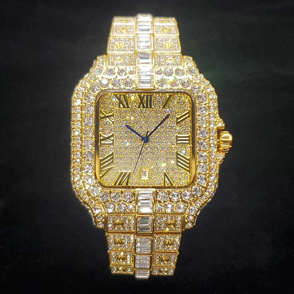 AP Diamond Watch Iced Fashion