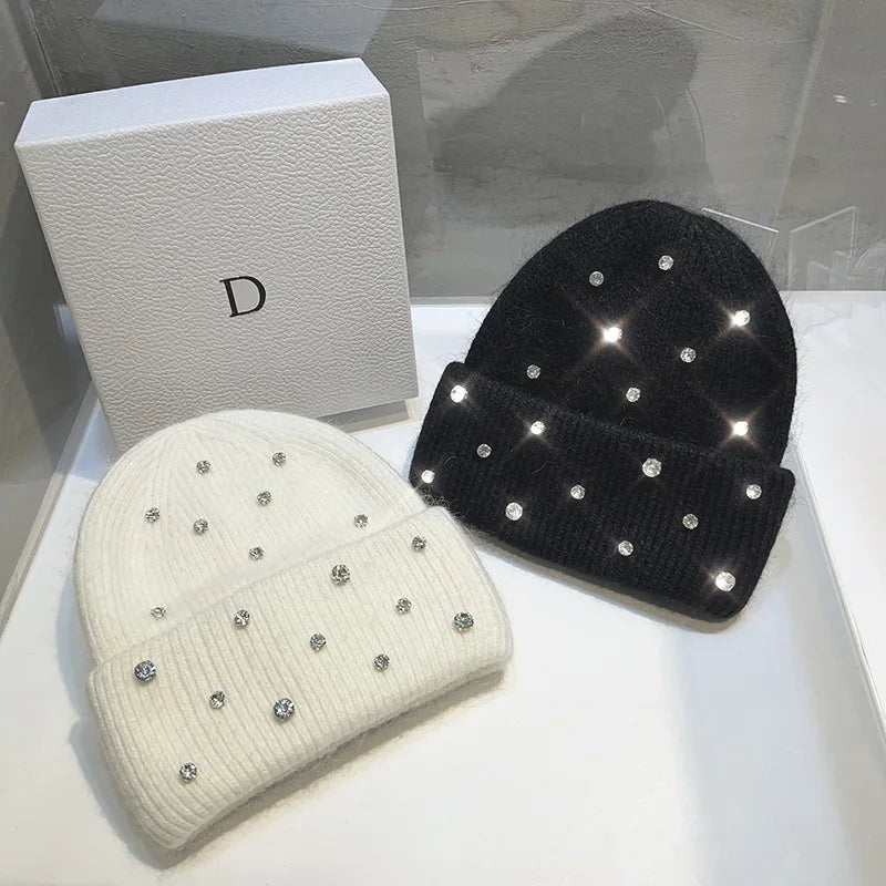 Winter Rhinestone Beanie