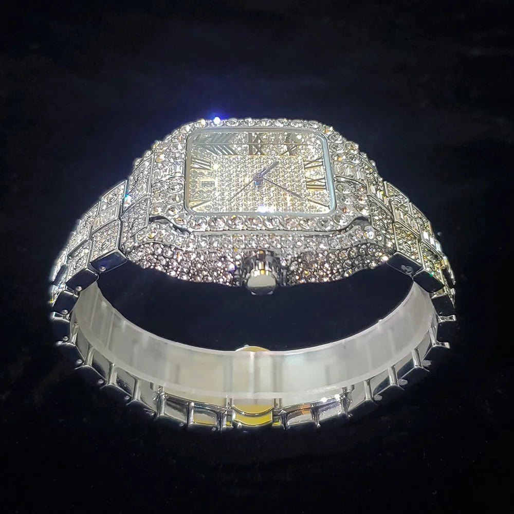 AP Diamond Watch Iced Fashion