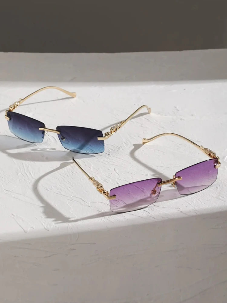 Gold Frame Fashion Glasses