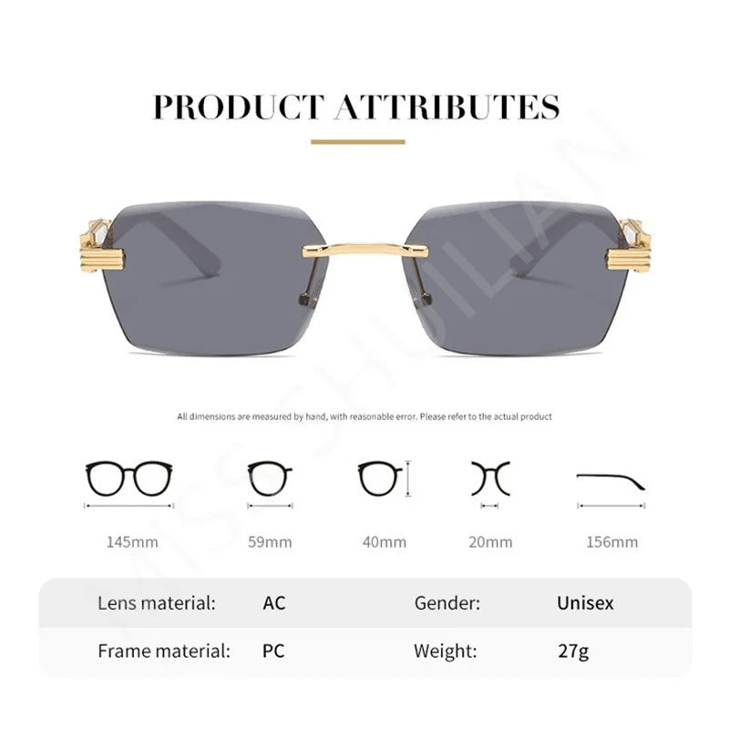 Rimless Ocean Lens Glases