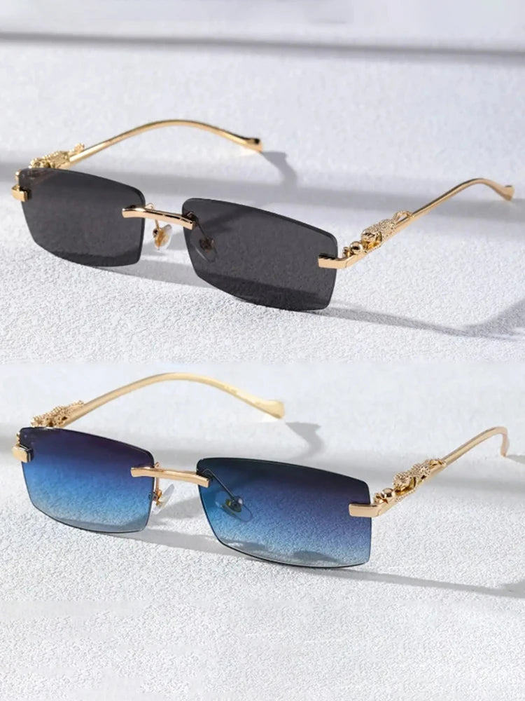 Gold Frame Fashion Glasses