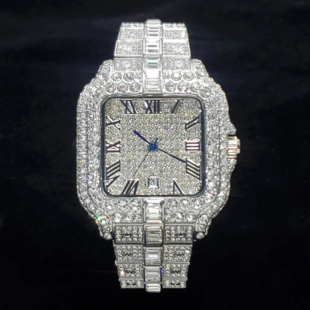 AP Diamond Watch Iced Fashion